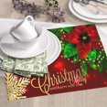 SKQIT Poinsettia Gold Snowflake Christmas Dish Drying Mat for Kitchen