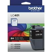 Brother Genuine LC401BK Standard Yield Printer Ink Cartridge, Black