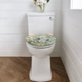 thumbnail image 2 of ZUXONGSY Hummingbird Flower Toilet Lid Seat Cover Protective Toilet Cover with Elastic Bottom Elongated Toilet Cover Protector Universal Easy to Clean Washroom Decor, 2 of 6