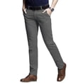 thumbnail image 1 of Pantalones ajustados para hombre, corte entallado y elástico casual 8103 gris, 1 of 6