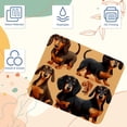 thumbnail image 3 of Dachshund Square Mouse Pad, 8.3x9.8 Inch, Non-Slip Rubber Bottom, Printed Desk Mat for Office and Gaming, 3 of 6