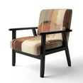 thumbnail image 3 of Designart "Chocolate Brown Elementary III" Upholstered Abstract Accent Chair and Modern & Contemporary Arm Chair - Multiple Color & Pattern, 3 of 7