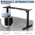 thumbnail image 4 of ERGOMAKER Single Motor Standing Desk Frame，19.6x 40.9x 28 Inches，Electric Adjustable Standing Computer Desk for Home and Office-Black, 4 of 6