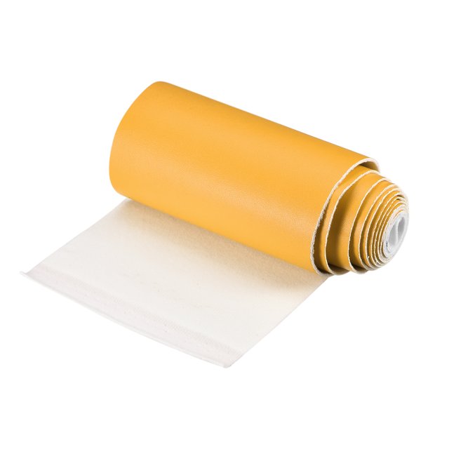 Unique Bargains Smooth Solid Color Faux Leather Sheets,PU Leather for DIY 10 x 135cm Deep Yellow