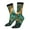 2 Black-1, variant on Emerald Color Gold Marble Crew Socks for Men & Women, Breathable Casual Athletic Ankle Socks
