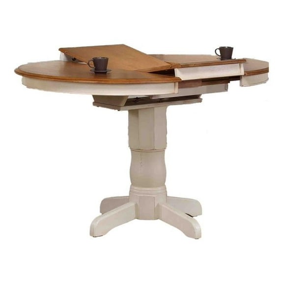 Pemberly Row Wood Counter Height Dining Table in Caramel/Biscotti