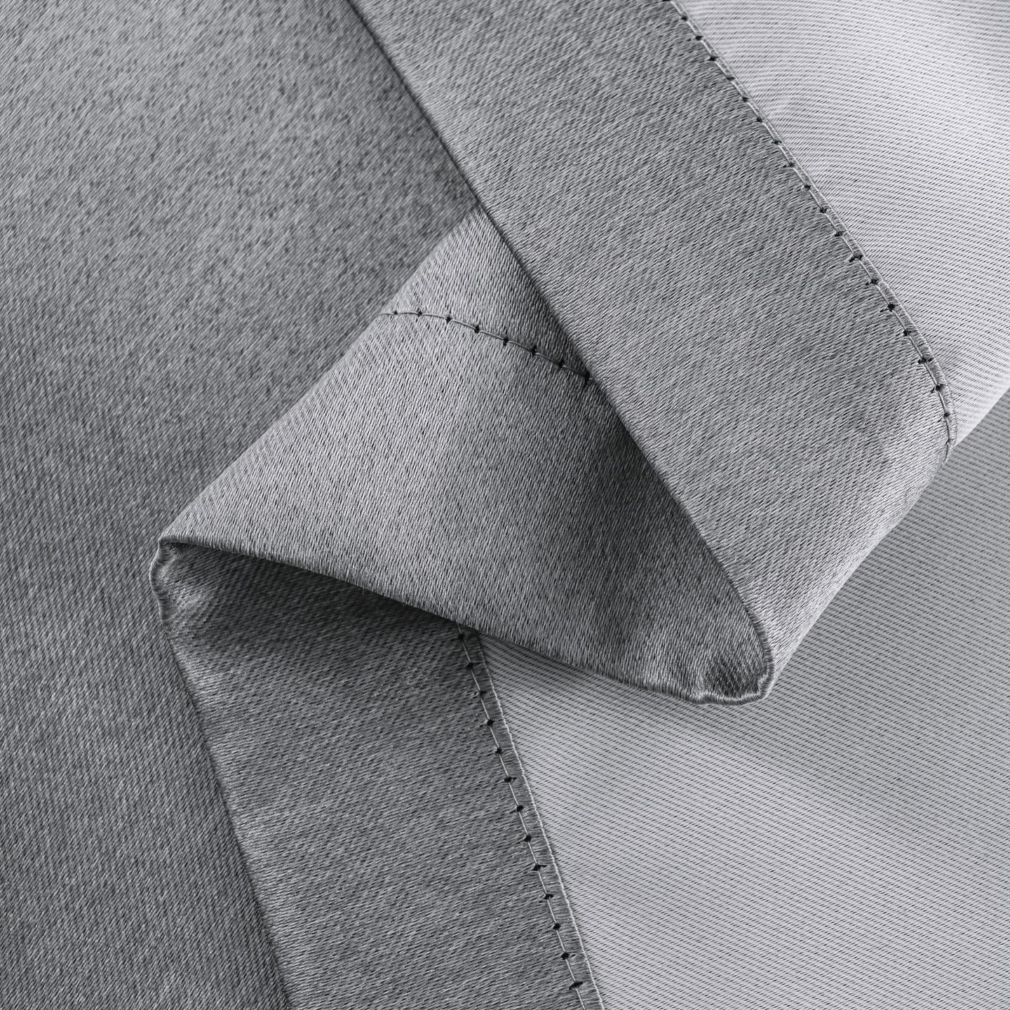 Luxe Weavers Pair of Window Panels Grey 100% Blackout Curtains 108" Length for Bedrooms, Energy Efficient Drapes