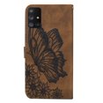 thumbnail image 6 of Feishell Wallet Case For Samsung A51 4G, Magnetic Folio Card Slots Holder Kickstand Premium PU Leather Butterfly Patterned Embossed with Wrist Strap Cover For Samsung Galaxy A51 4G, Brown, 6 of 13