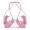 Light Pink, variant on Women Seashell Bras Metallic Shiny Shells Faux Pearls Strings Halter Neck Bikini Top Clubwear Purple XXL