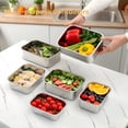 thumbnail image 7 of Stainless Steel Food Storage Containers, Airtight with Vacuum Seal, Set of 3 (22/44/82 oz), Stackable,Dishwasher&Freezer Safe for Meal Prep, Deli Meat, Cheese, Snack, Fruit, 7 of 7