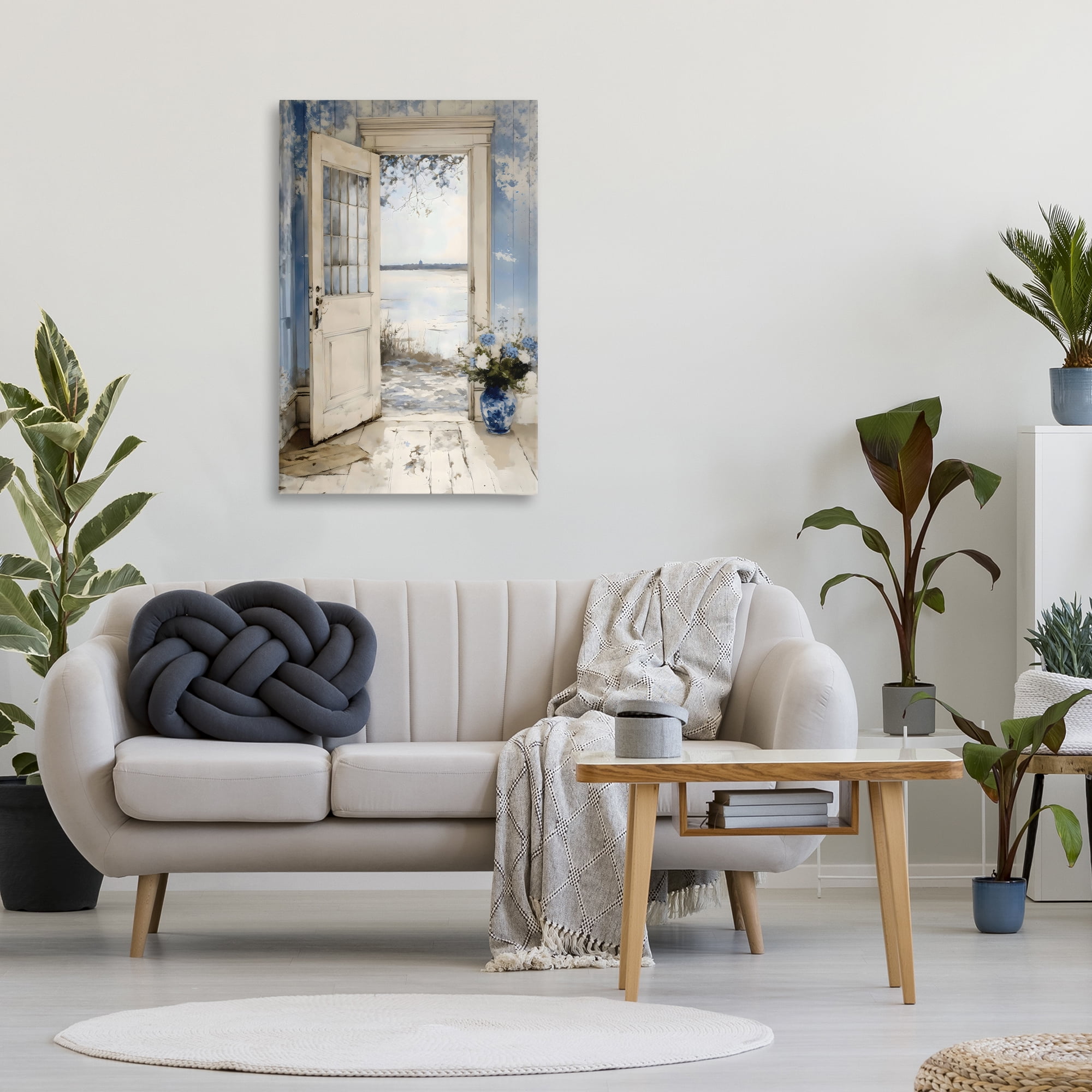 Stupell Industries Blue Country Cottage Doorway Canvas Wall Art, design by LSR Design Studio