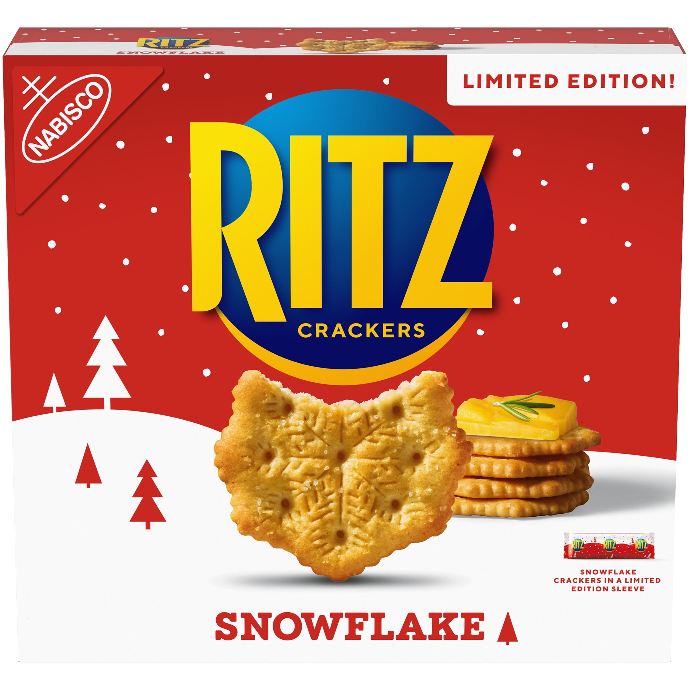 Ritz Snowflake Crackers, Limited Edition Holiday Crackers, 13.7 Oz Box