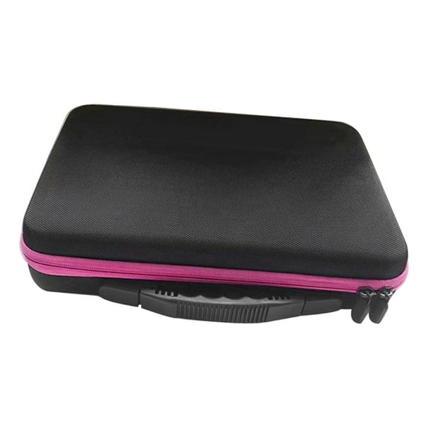 Bolsa de almacenamiento para bolas, caja de recolección, estuche organizador compacto profesional a prueba de golpes, estuche de almacenamiento de yoyo de 12 agujeros, bolsa protectora rosa roja