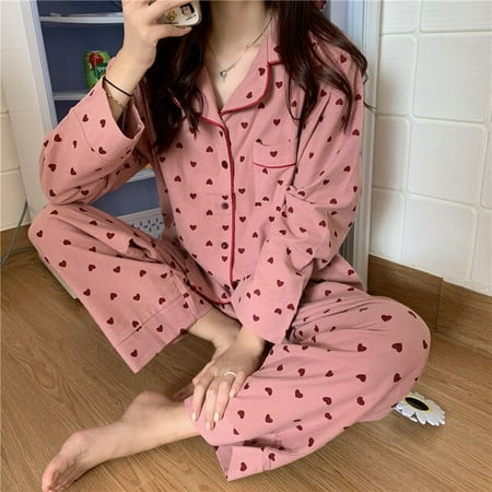 

CoCopeaunt Homewear Winter Print Sweetheart Pajamas Set Women Lounge Set Pyjamas Sleepwear Nightwear Pijama Mujer