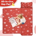 thumbnail image 4 of Red Christmas Snowflake Pattern Toddler Nap Mats for Kids Preschool,59"x22" Sleeping Mat Bag or Kids,Toddler Sleeping Bag,Toddler Nap Mat or Daycare, 4 of 6