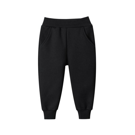 Coerni Baby Joggers for Boys Girls Baggy Sweatpants Solid Pull On Elastic Waist Cotton Pants Sport Trousers Athletic Hiking Pants