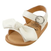 dmqupv Kids Sandal Prewalker Bowknot Non-Slip Colour Toddler Barefoot 0-18M Kids Floor Toddler Girl Summer Shoes