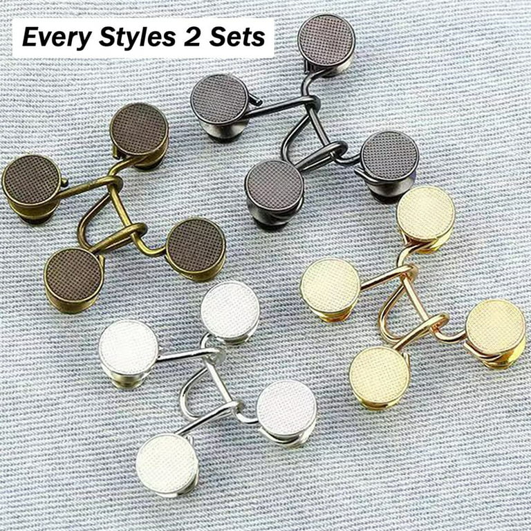 Rhinestones Waist Tightener Buckle Pants Pins For Jeans Pants Collar  Buttons Brooch Pins For Women and Men Metal Durable Fashion and Detachable  Pant Clip Bag Accessories For Girl Student and Gift For