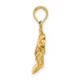 thumbnail image 5 of Auriga Fine Jewelry 14K Yellow Gold 2-D Double Dolphins Swimming Charm for Women (L - 15.8 mm, W - 24.8 mm), 5 of 6