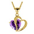 thumbnail image 1 of Teissuly Love Heart Pendant Necklaces for Women Tone Crystals Birthstone Christmas Jewelry Gifts for Women Birthday/Anniversary Day/Valentine’s Day Teissuly WER202401270055, 1 of 1