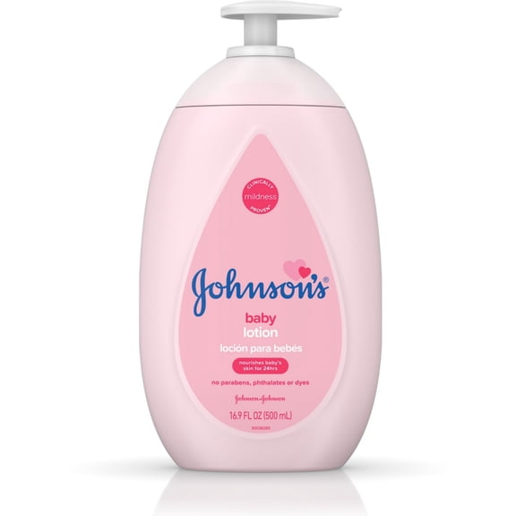 JOHNSON'S Moisturizing Baby Lotion with Coconut Oil, Hypoallergenic 16.90 oz
