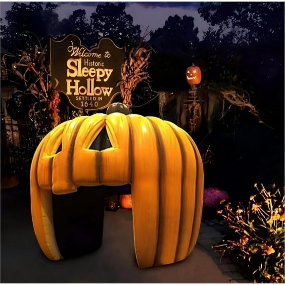 Inflatable Halloween Outdoor Event Decoration, Giant Inflatable Pumpkin Tunnel with Blower, Suitable for Outdoor, Games, Parties, Rentals