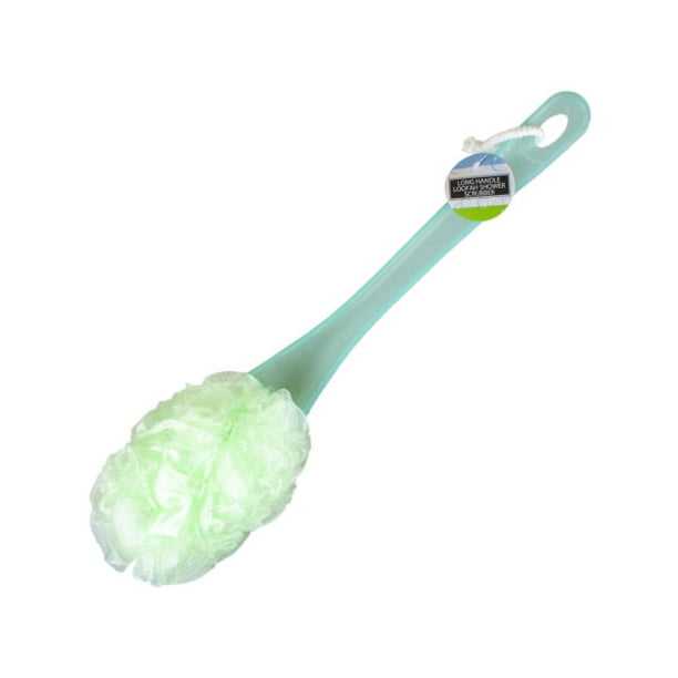 long handle loofah shower scrubber