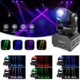 thumbnail image 1 of RGBW Beam Moving Head Stage Lights DMX Spotlight LED Pinspot Disco DJ Event, 1 of 6