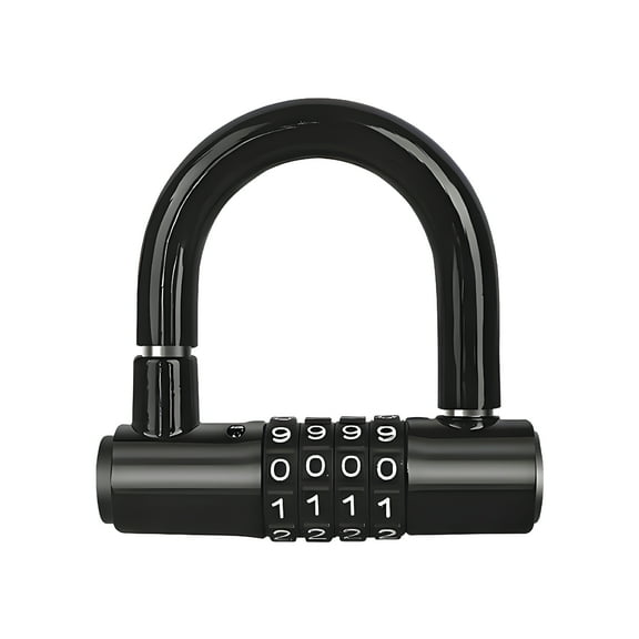 MELIVO Bike Lock,1.97"*1.89" U Lock For Scooter,U Bicycle Lock Bike Lock Combination,Black