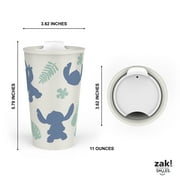 Zak Designs Stitch Java Twist Tumbler, 11oz Double Wall Ceramic Travel Mug
