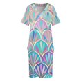 thumbnail image 3 of Vestido de verano estilo artístico para mujer, traje colgante con bolsillos elegantes y elegantes., 3 of 6