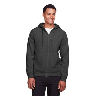 Team 365, The Adult Zone HydroSportÃ¢â€žÂ¢ Heavyweight Full-Zip Hooded Sweatshirt - DARK GREY HEATHR - L