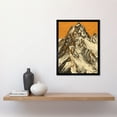 thumbnail image 2 of K2 Mountain Peak Summit Climbers White and Orange Art Print Framed Poster Wall Decor 12x16 inch, 2 of 5