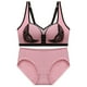 thumbnail image 1 of Conjunto de sujetador push up con botones en la espalda y sin aros de talla grande para mujer, traje a juego para mujer, 1 of 2