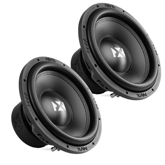 NVX VSW124v3 12" VS-Series Dual 4-ohm Car Subwoofers 1200 Watt (600W RMS) 2-Pack