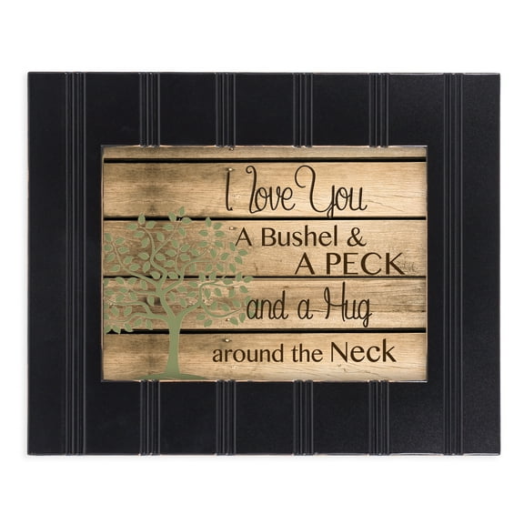 Love You a Bushel & a Peck Wood Panel 8x10 Black Framed Art Wall Plaque Sign