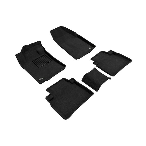 3D MAXpider Custom Fit Elegant Floor Mat (Black) for 2016-2021 Nissan Maxima - 1ST Row 2ND Row