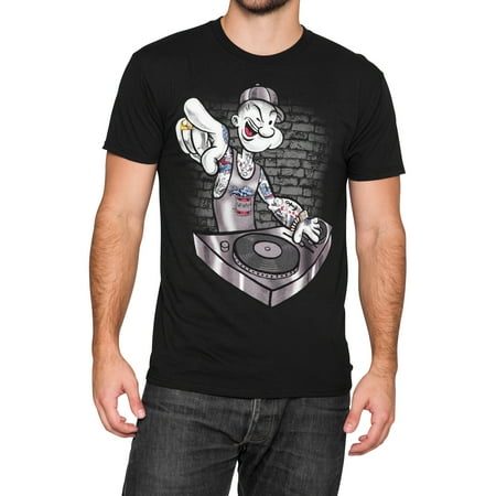 Popeye T-shirt Tee - Popeye Tattoo Mens T-Shirt - Black