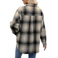thumbnail image 4 of MOSHU Flannel Shirts for Women Casual Plaid Womens Tops Long Sleeve Button Down Shirts Curved Hem Blouses, 4 of 6