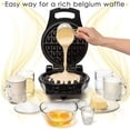 thumbnail image 2 of Waffle Maker Electric Flip Waffle Machine with Adjustable Temperature Control Non-Stick Grids for Smooth Release Compact 8-Inch Round Waffle Maker Black, 2 of 6
