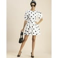 thumbnail image 2 of Moomaya Round Neck Skater Printed Cotton Dress - Women's Trendy Skater Dress, 2 of 9