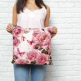 thumbnail image 2 of Pink Roses Pillow Covers 24x24 Inch Decorative Throw Pillow Cover, Spring Floral Elegant Pastoral Butterfly Sofa Pillowcases Accent Cushion Case Home Decor Bedroom Living Room, 2 of 6