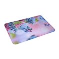 thumbnail image 2 of Purple Butterfly Bath Mat Floral Bathroom Rug Non-Slip Floral Bathroom Floor Carpet Decorative Bath Rug 16" X 24", 2 of 8