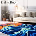 thumbnail image 2 of ODIKA 8'x10' Machine Washable Non-Slip Area Rug, Ocean Dream Sunset Scene High Traffic Rug, Pink, 744390, 2 of 7
