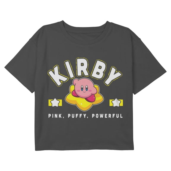 Girls Nintendo Pink Puffy Powerful Kirby T Shirt