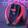 thumbnail image 6 of VALSEEL Neckband Bluetooth Headphones, Hanging Neck Type Light-emitting Gaming Special Bluetooth Headset Sports Wireless Binaural In-ear Headset, Gaming Headphones, 6 of 7