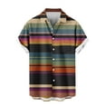 thumbnail image 5 of ZCFZJW Mens Casual Striped Shirts Button Down Short Sleeve Summer Hawaiian Shirt Loose Regular Fit Hippie Beach Vacation Tops with Pockets Coffee XXXXXL, 5 of 6