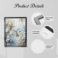 thumbnail image 6 of WFSposter Flower Bird Canvas Wall Art Decorations for Bedroom Bathroom Framed Artwork Modern prints picture Ready to Hang 12x16", 6 of 7