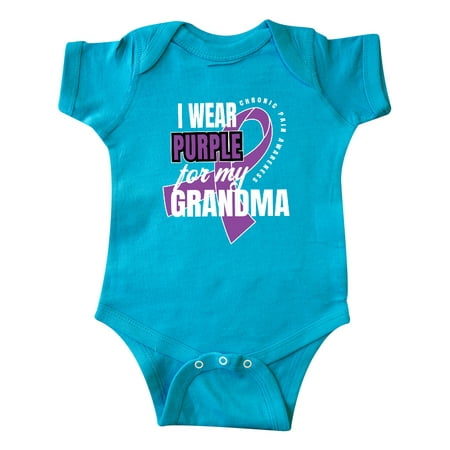 

Inktastic Chronic Pain I Wear Purple For My Grandma Gift Baby Boy or Baby Girl Bodysuit