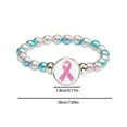 thumbnail image 2 of Cancer Awareness Bracelet Ribbon Charm Jewelry For Women Support Strength Inspirational, 2 of 3